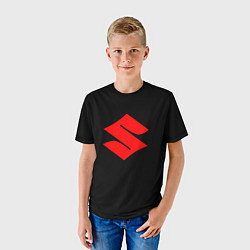 Футболка детская Suzuki red logo, цвет: 3D-принт — фото 2