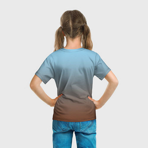 Детская футболка Текстура градиент / 3D-принт – фото 6