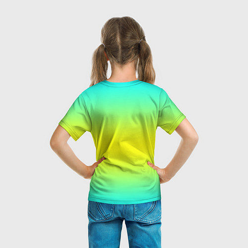 Детская футболка Кислотный градиент / 3D-принт – фото 6