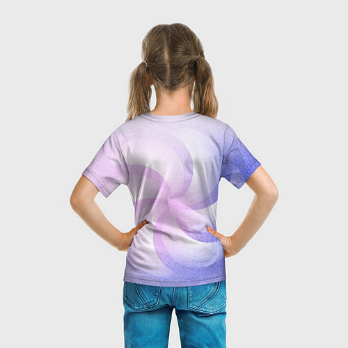 Детская футболка Пикселизация градиента с вертушкой / 3D-принт – фото 6