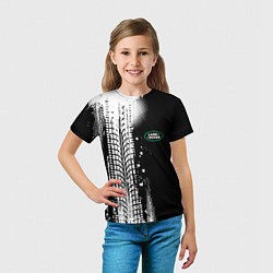 Футболка детская Ленд Ровер - следы от шин, цвет: 3D-принт — фото 2