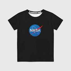 Футболка детская Nasa logo space blue, цвет: 3D-принт