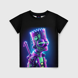 Футболка детская Bart Simpson cyber ninja - neon glow, цвет: 3D-принт