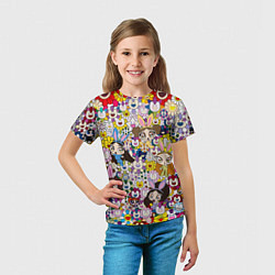 Футболка детская Right now NewJeans and Takashi Murakami, цвет: 3D-принт — фото 2