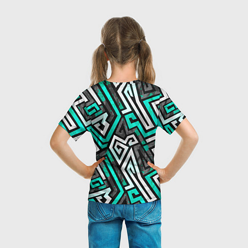 Детская футболка Разноцветный лабиринт / 3D-принт – фото 6