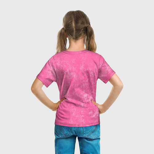 Детская футболка Pink bleached splashes / 3D-принт – фото 6