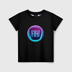 Футболка детская FIAT logo neon, цвет: 3D-принт