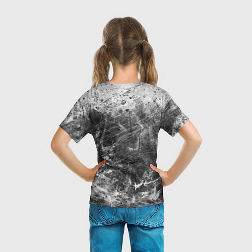 Детская футболка Абстракция - серый дым / 3D-принт – фото 6