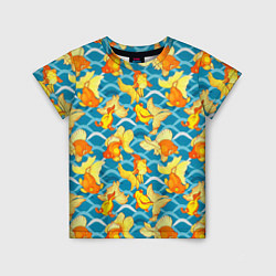 Детская футболка Разноцветные золотые рыбки