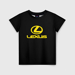 Футболка детская Lexus yellow logo, цвет: 3D-принт