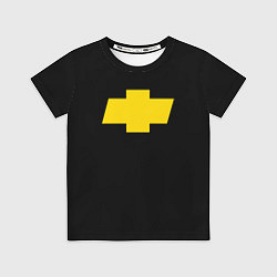 Футболка детская Chevrolet yellow, цвет: 3D-принт
