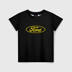 Футболка детская Ford logo yellow, цвет: 3D-принт