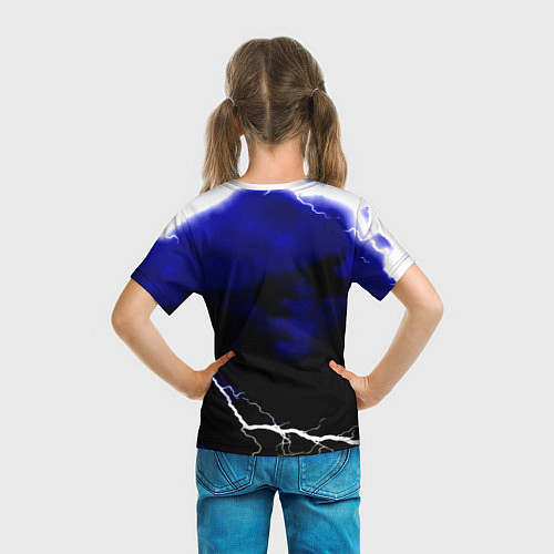 Детская футболка Россия шторм и молнии / 3D-принт – фото 6