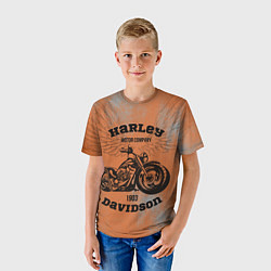 Футболка детская Harley Davidson - Moto, цвет: 3D-принт — фото 2