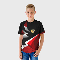 Футболка детская Russia uniform - красный и черный, цвет: 3D-принт — фото 2