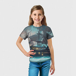 Футболка детская Мистический корабль, цвет: 3D-принт — фото 2