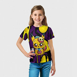 Футболка детская Зомби Пикачу и желтые пятна, цвет: 3D-принт — фото 2
