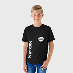 Футболка детская Nissan logo white auto, цвет: 3D-принт — фото 2