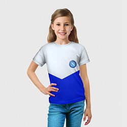 Футболка детская Napoli fc geometry, цвет: 3D-принт — фото 2