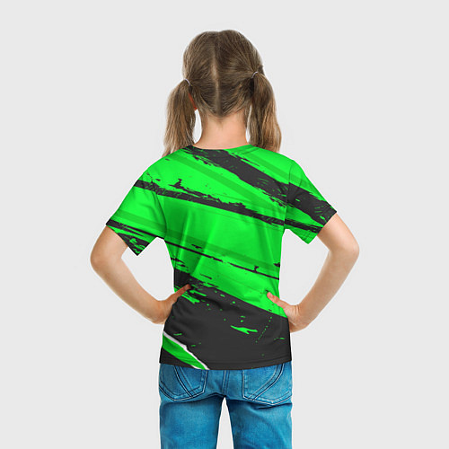 Детская футболка Chery sport green / 3D-принт – фото 6