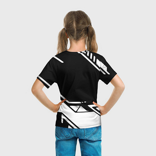 Детская футболка Mercedes bens geometry / 3D-принт – фото 6