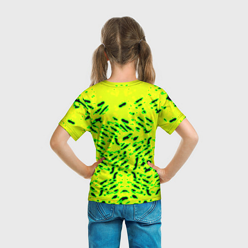 Детская футболка Doom кислотный стиль лого / 3D-принт – фото 6