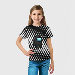 Футболка детская Among us текстура, цвет: 3D-принт — фото 2