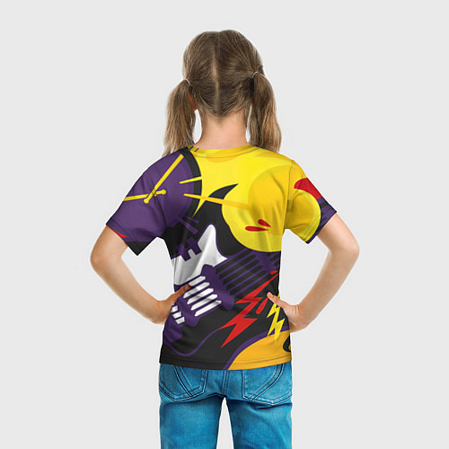 Детская футболка Рок н рольная тема / 3D-принт – фото 6