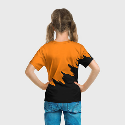 Детская футболка Half life чёрно оранжевый / 3D-принт – фото 6