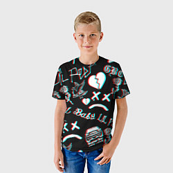 Футболка детская Lil Peep logo glitch, цвет: 3D-принт — фото 2