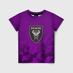 Футболка детская Inter Miami logo pattern, цвет: 3D-принт