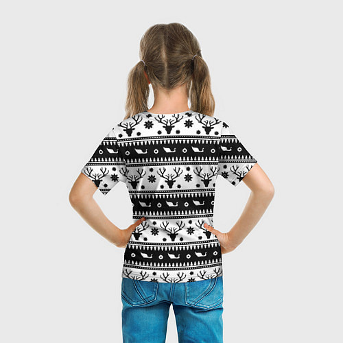 Детская футболка The Elder Scrolls winter deer pattern / 3D-принт – фото 6