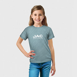 Футболка детская Jac motors серо-бирюзовый, цвет: 3D-принт — фото 2