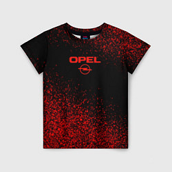 Футболка детская Opel чёрно-красный, цвет: 3D-принт