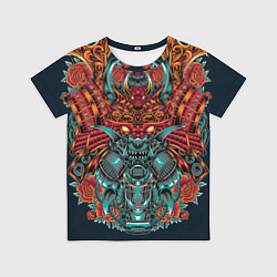 Футболка детская Киборг самурай, цвет: 3D-принт