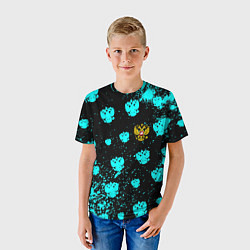 Футболка детская Герб текстура РФ, цвет: 3D-принт — фото 2