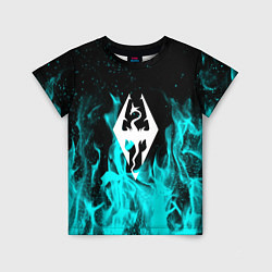 Футболка детская The elder scrolls neon flame, цвет: 3D-принт