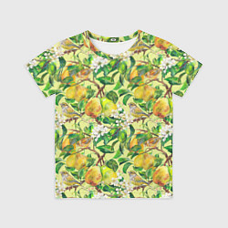 Футболка детская Птица на грушевом дереве, цвет: 3D-принт