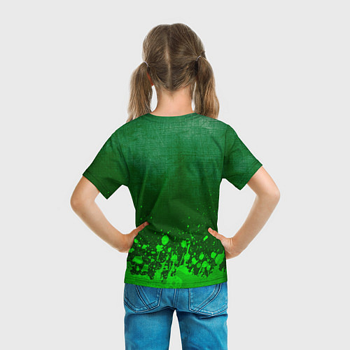 Детская футболка Galatasaray - green gradient посередине / 3D-принт – фото 6
