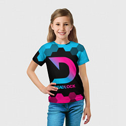Футболка детская Deadlock - neon gradient, цвет: 3D-принт — фото 2