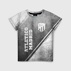 Футболка детская Atletico Madrid - grey gradient вертикально, цвет: 3D-принт