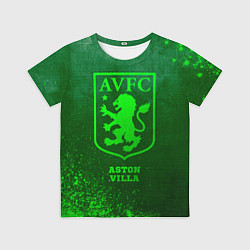 Футболка детская Aston Villa - green gradient, цвет: 3D-принт