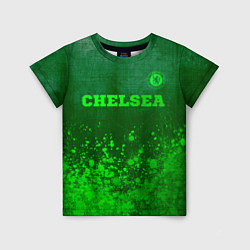 Футболка детская Chelsea - green gradient посередине, цвет: 3D-принт