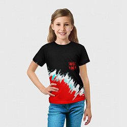 Футболка детская Барселона фк краски, цвет: 3D-принт — фото 2