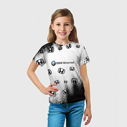 Футболка детская BMW x honda pattern, цвет: 3D-принт — фото 2