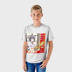 Футболка детская Твой кошка жена - аниме партия мем, цвет: 3D-принт — фото 2