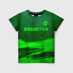 Футболка детская Brighton - green gradient посередине, цвет: 3D-принт