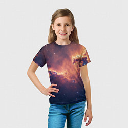 Футболка детская Космические облака и звезды, цвет: 3D-принт — фото 2