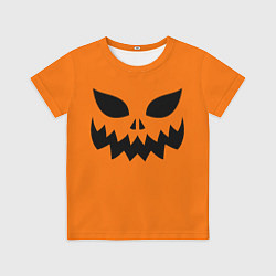 Футболка детская Злая тыква верх, цвет: 3D-принт