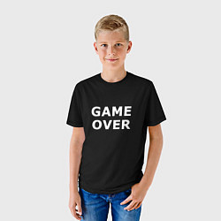 Футболка детская Game over white logo, цвет: 3D-принт — фото 2